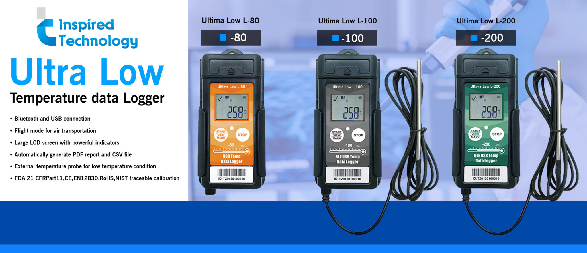 Ultra Low Temp Data Logger Inspired Technology